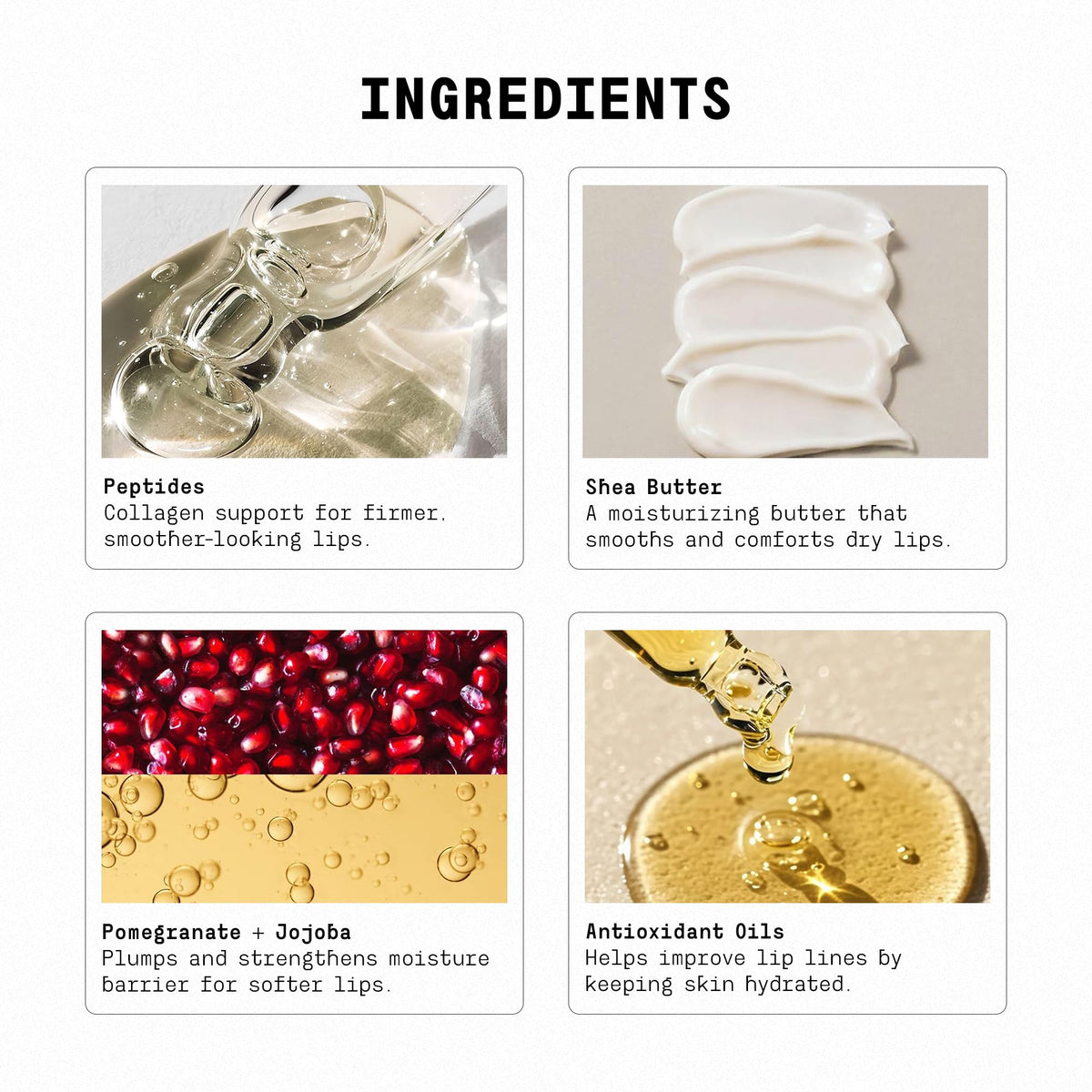 PROH SKIN oils lineup showing coconut castor jojoba pomegranate benefits
