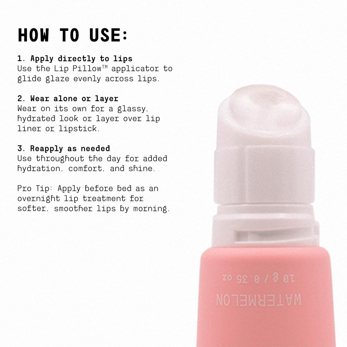 PROH SKIN texture swipe displaying glossy, non-sticky hydration
