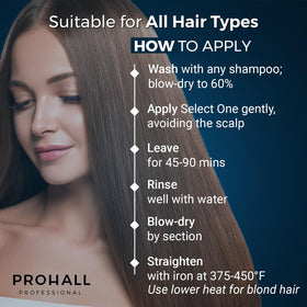 Prohall Select One being applied to hair sections for easier styling