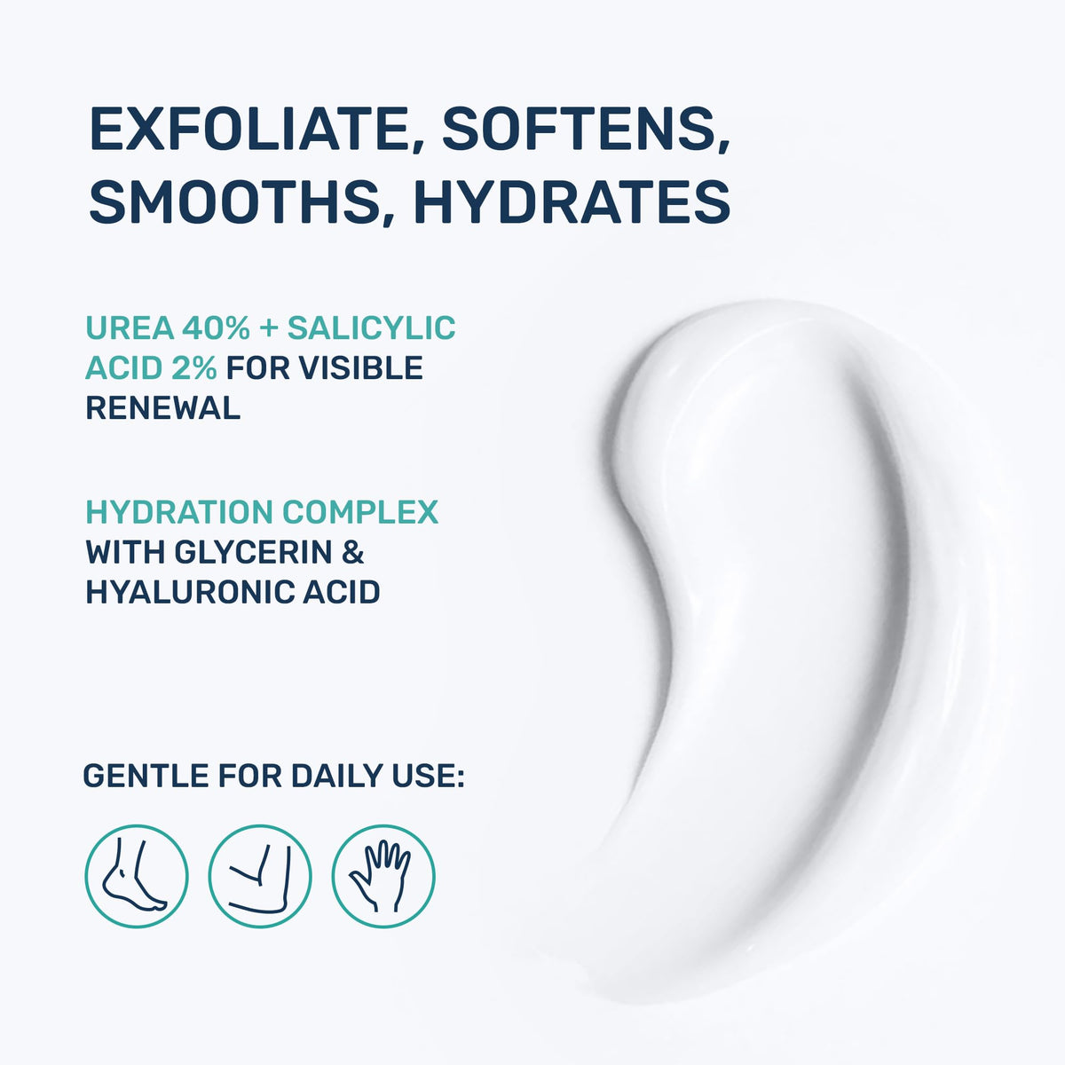 PROJECT 701 being applied to heel demonstrating targeted callus softening and hydration