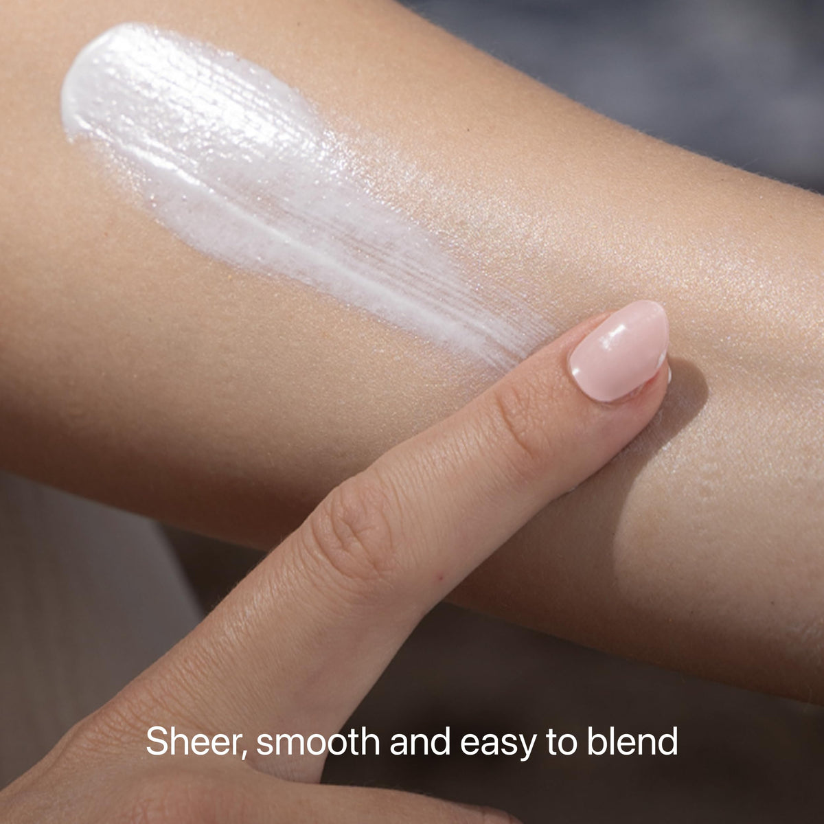 Project Reef being spread on forearm to show easy rub-in and non-greasy finish