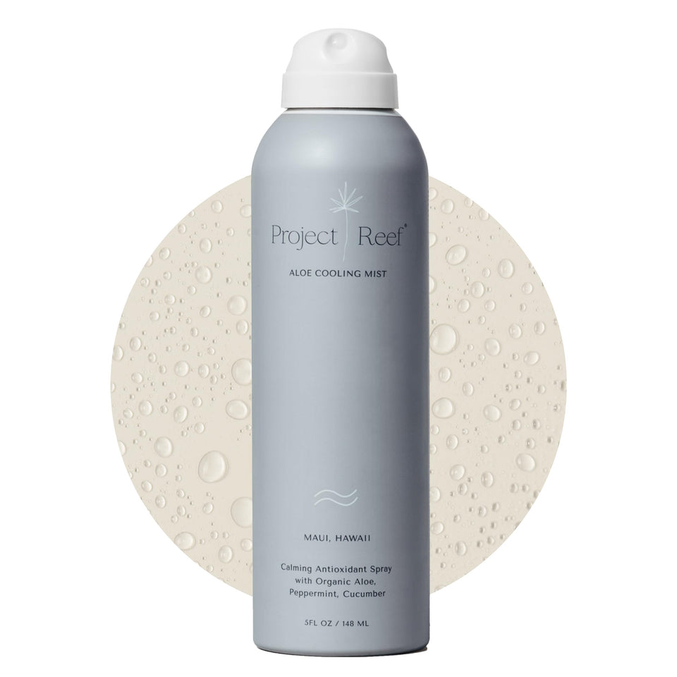 Project Reef front packaging aluminum bottle showing eco friendly design and cooling benefit