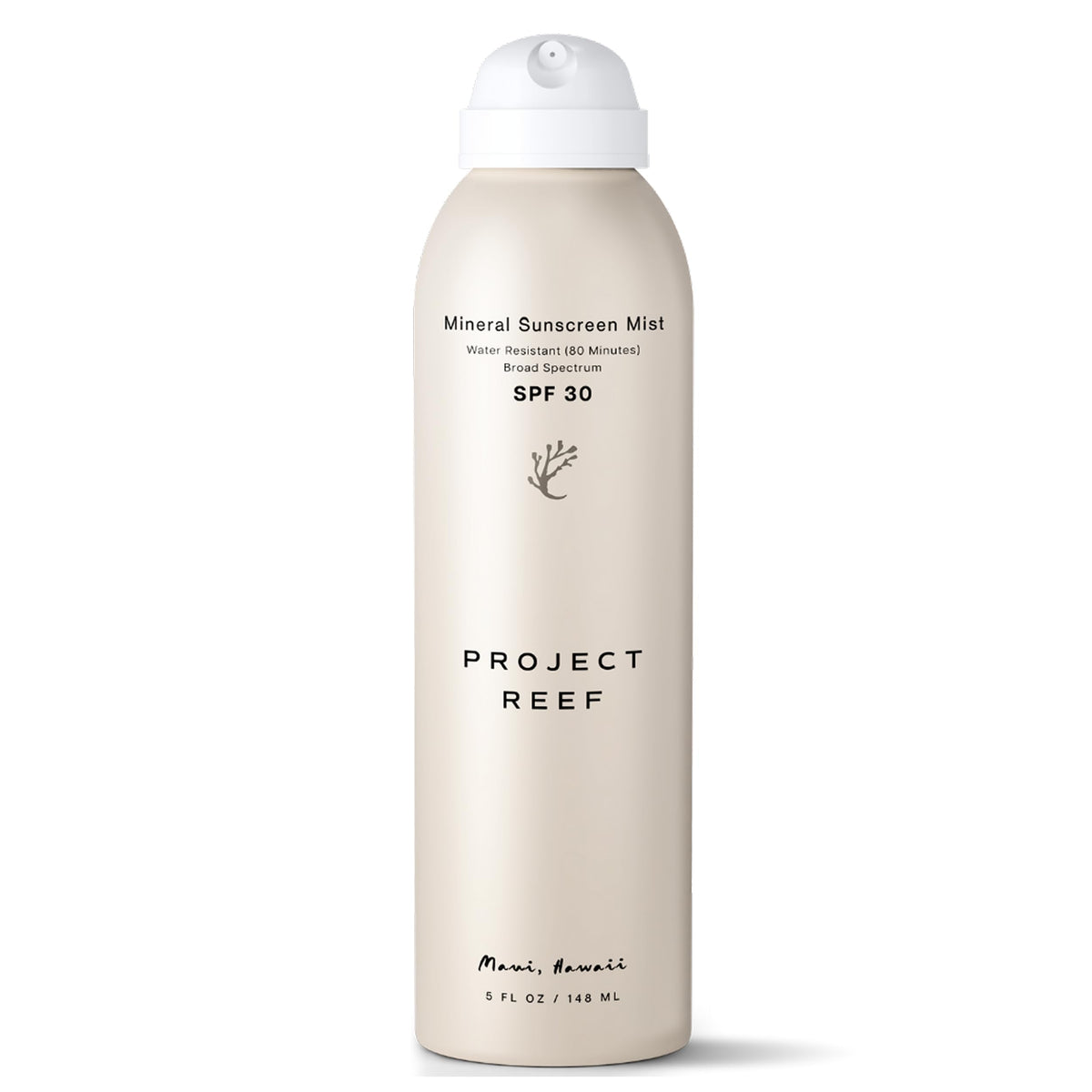 Project Reef front packaging spray showing label and SPF 30 benefit
