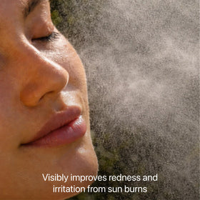 Project Reef mist visible on skin texture demonstrating instant cooling and hydration