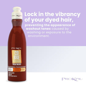 Prokpil before-and-after strands showing revived copper shine and improved texture