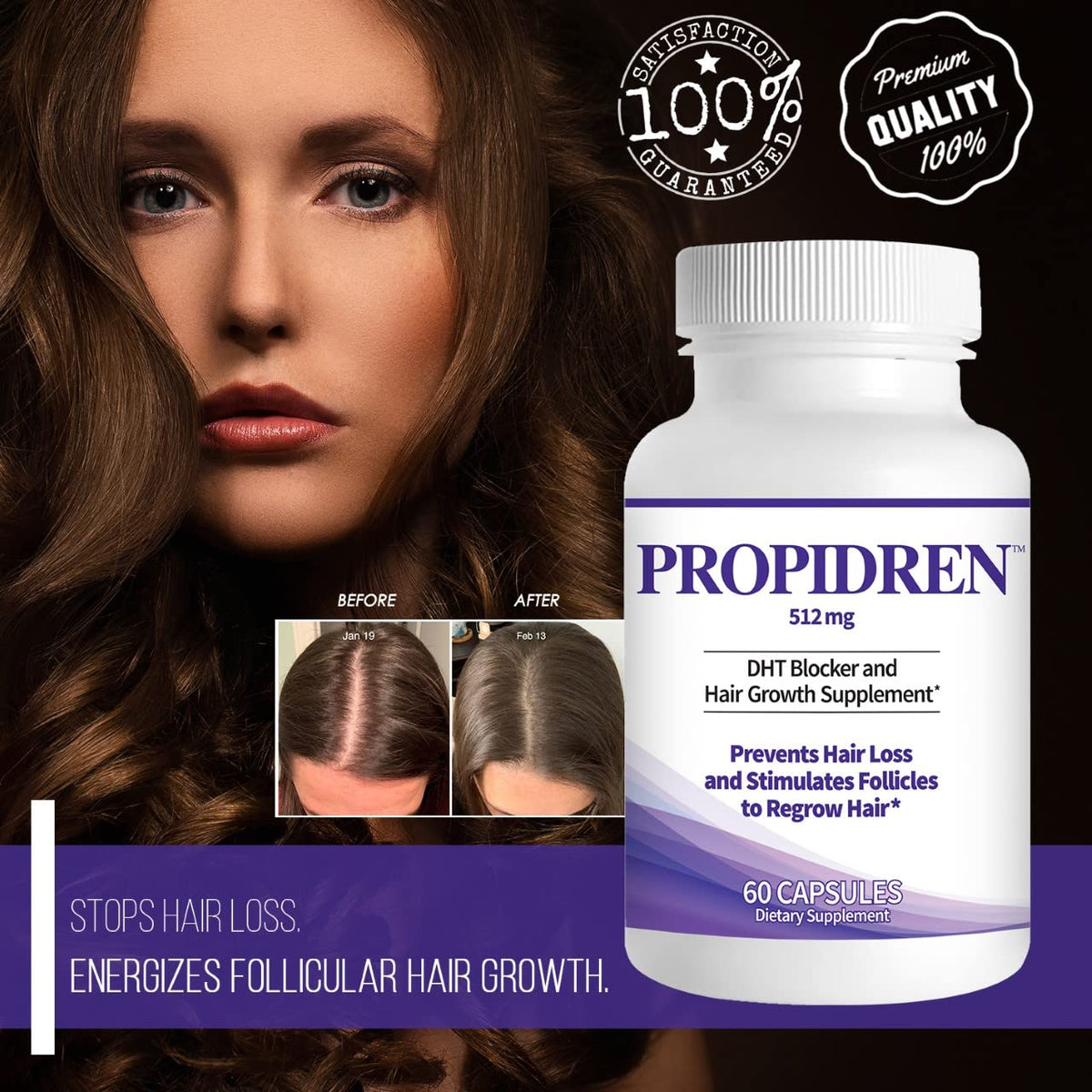 Pronexa Propidren label close-up showing nutrition facts and directions for safe, informed use