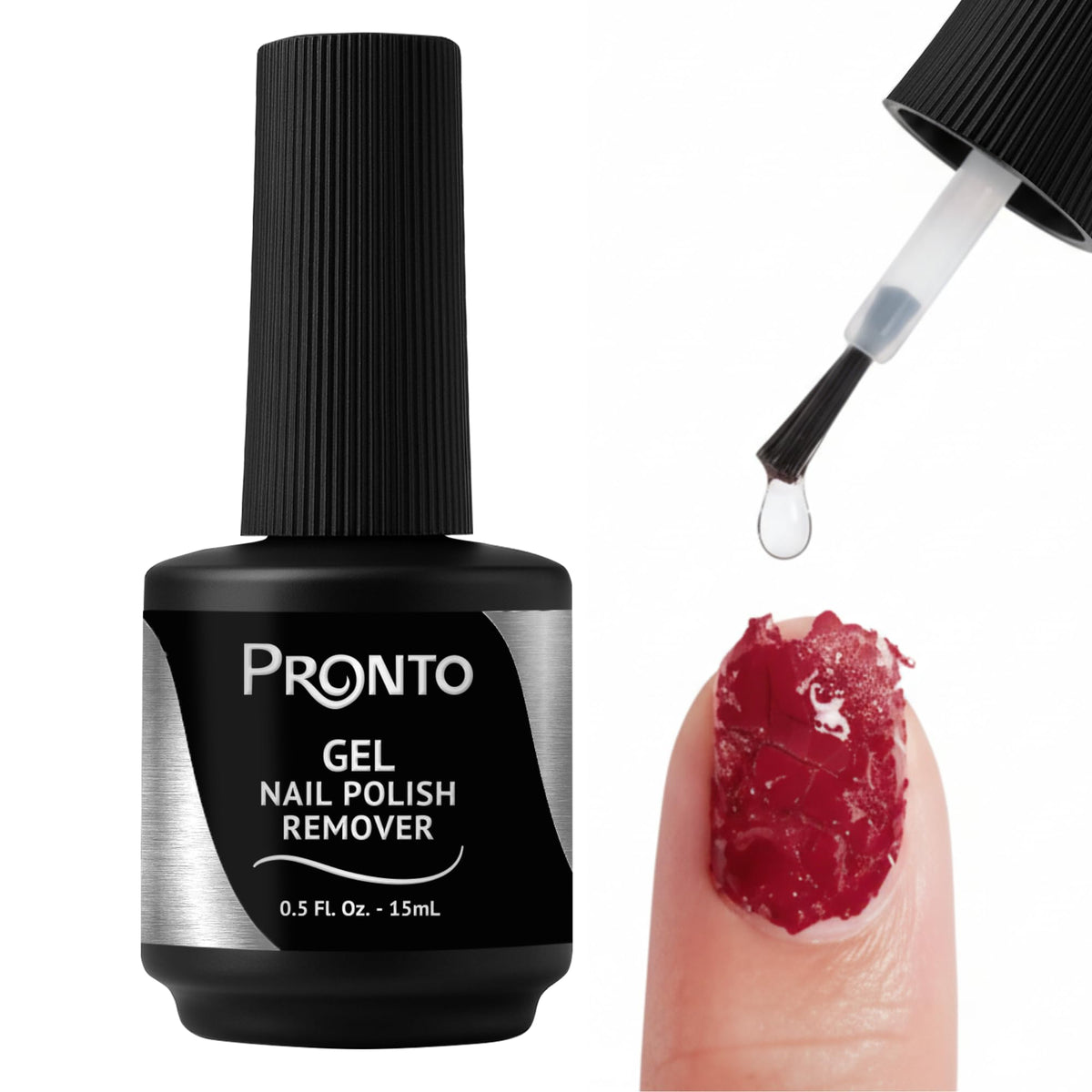 Pronto front bottle showing label and fast peel benefit
