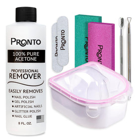 Pronto front packaging showing the full remover kit for convenient home use