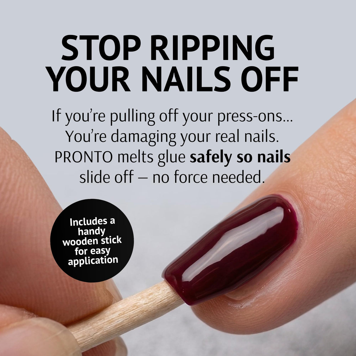 Pronto precision applicator tip close-up for accurate glue targeting