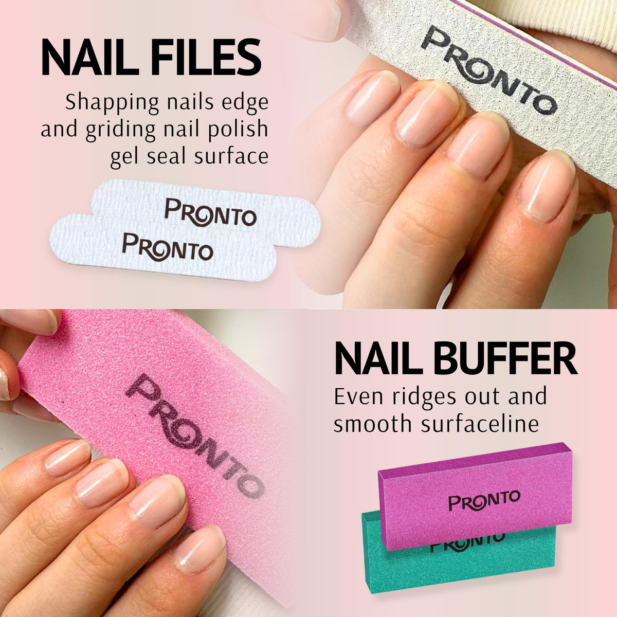 Pronto nail scraper and pusher in use removing softened gel polish safely