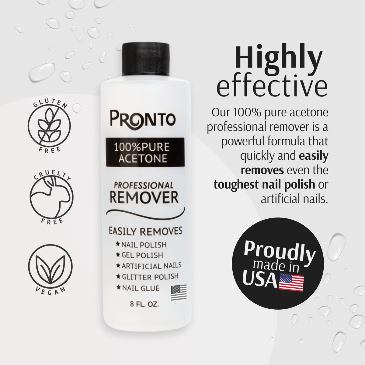 Pronto travel 4oz bottle highlighting portability and convenience