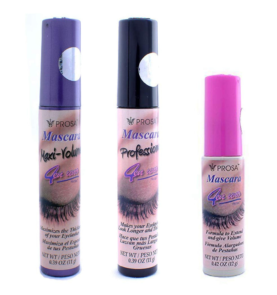 Prosa mascara front packaging showing brush and volumizing benefit