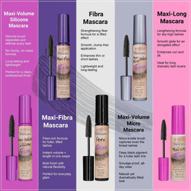 Prosa mascara size scale next to ruler showing compact tubes for travel convenience