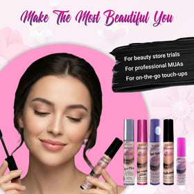 Prosa mascara texture swatch on skin highlighting creamy pigment and nourishing oils