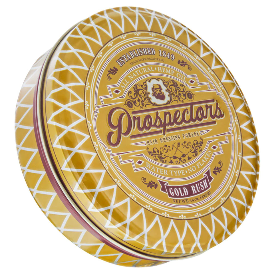 PROSPECTORS front tin can showing label and clean branding benefit