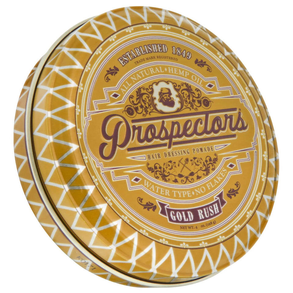 PROSPECTORS front tin showing label and durable packaging for easy storage