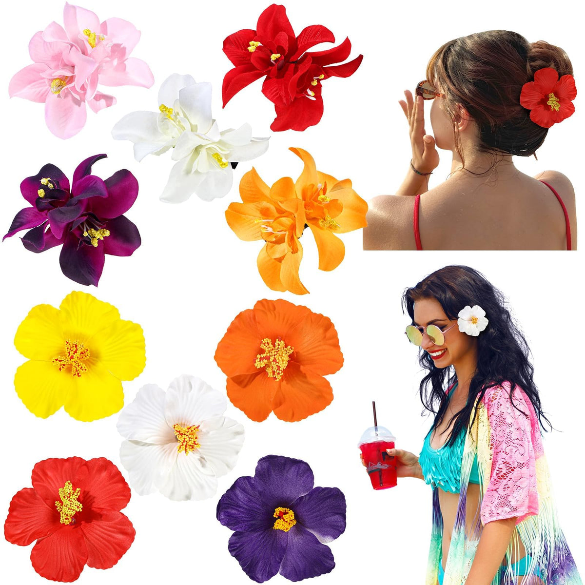 ProSuites front packaging showing 10-piece Hawaiian hair clips, gift-ready set