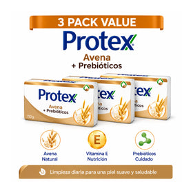 Close-up of Protexx bar texture highlighting oats and gentle exfoliating benefit