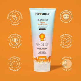 PROUDLY pump dispensing conditioner texture demonstrating easy slip benefit