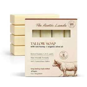 PROVENCE ESSENTIALS front packaging showing four soap bars and eco-friendly wrap