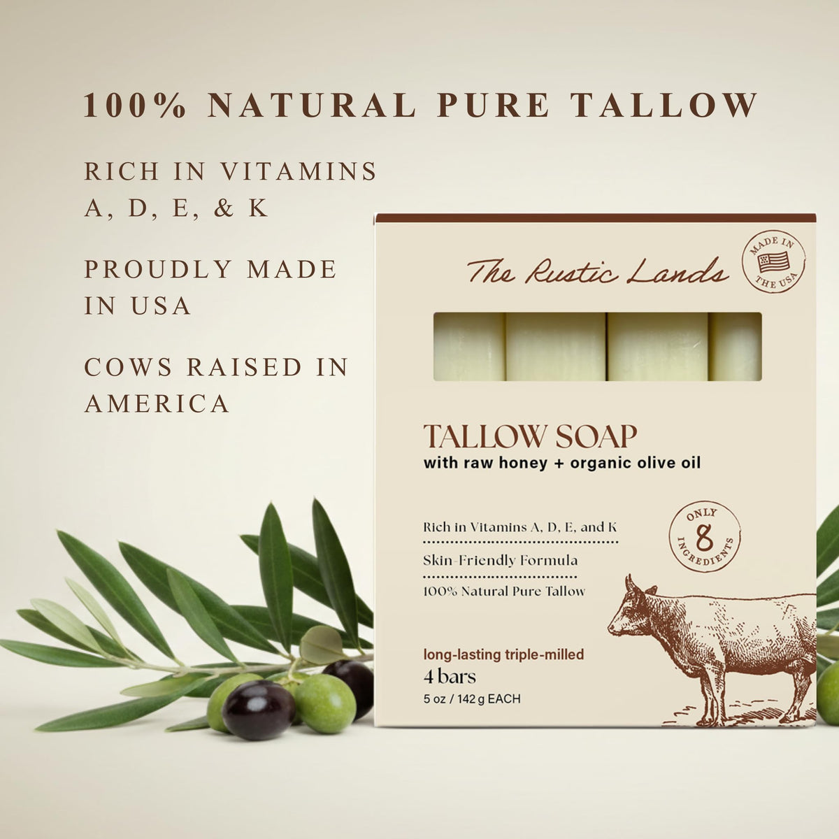 PROVENCE ESSENTIALS soap bar in hand to show true 5 oz scale and longevity