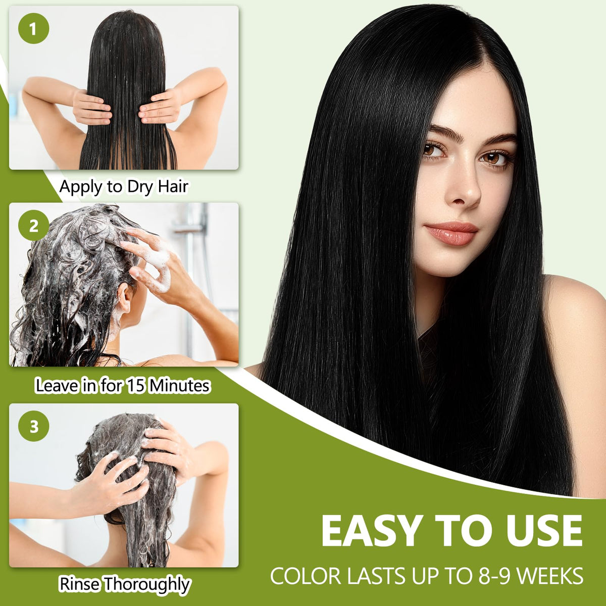 Prypvix applied to wet hair in hand showing simple at-home use