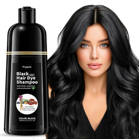Prypvix front packaging showing black hair dye shampoo and quick coverage