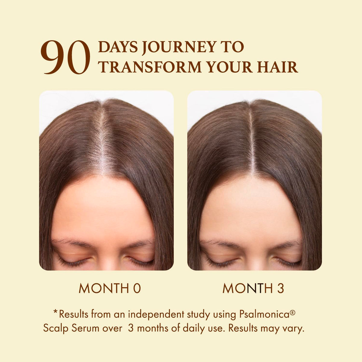 psalmonica in use scalp application demonstrating targeted root nourishment and easy massage