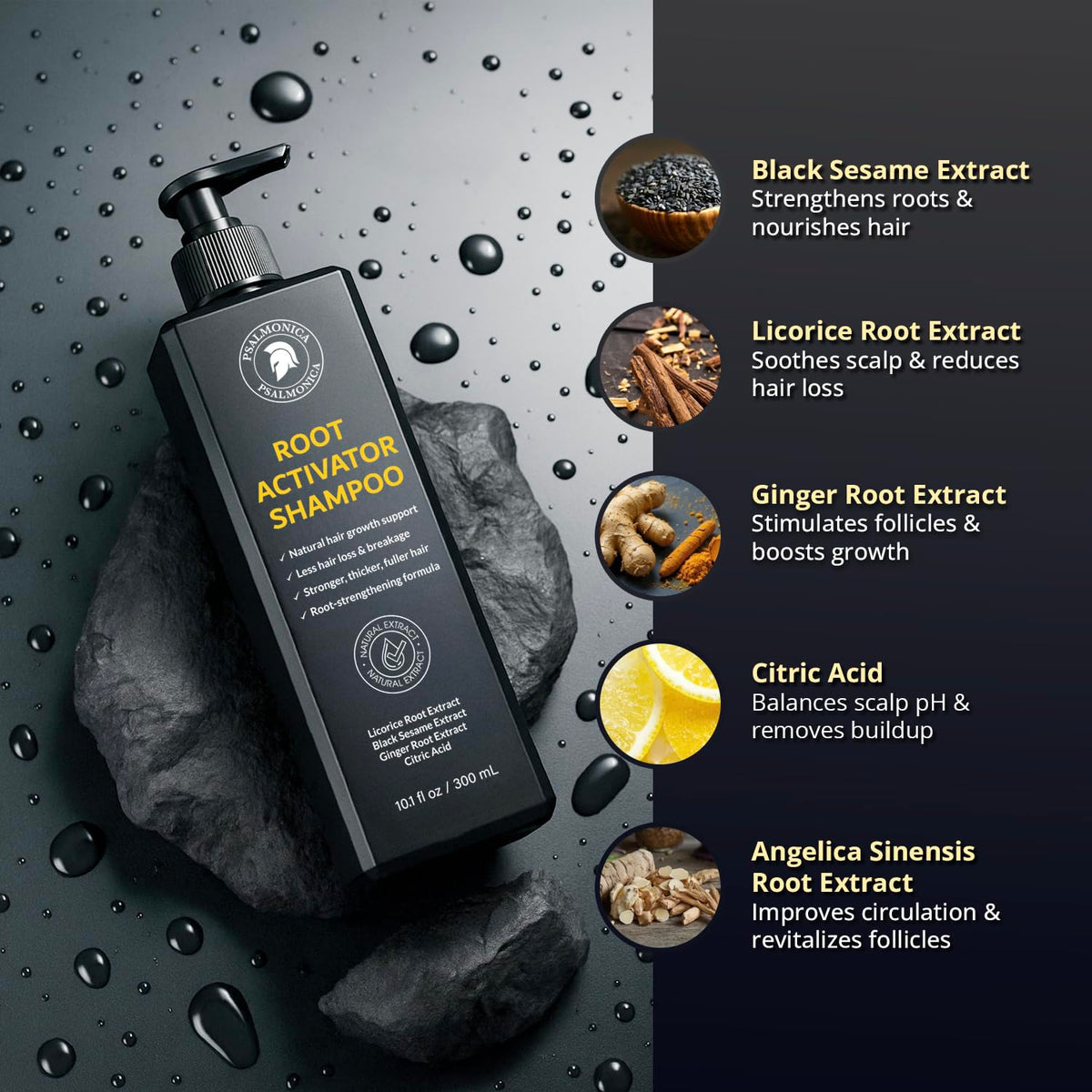 Psalmonica herbal ingredients arranged to show natural botanical support