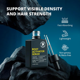 Applying Psalmonica serum to scalp, demonstrates targeted nourishing application