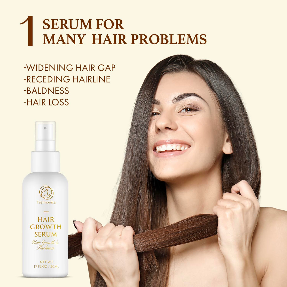 psalmonica spray applicator close-up highlighting mist delivery for precise scalp targeting