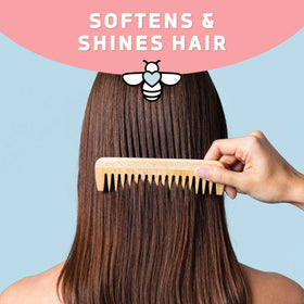 PSORIASIS HONEY shampoo applied to wet hair to soothe scalp