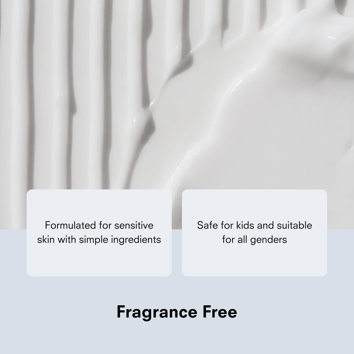 Public Goods lotion creamy texture close-up illustrating smooth absorption and hydration benefit