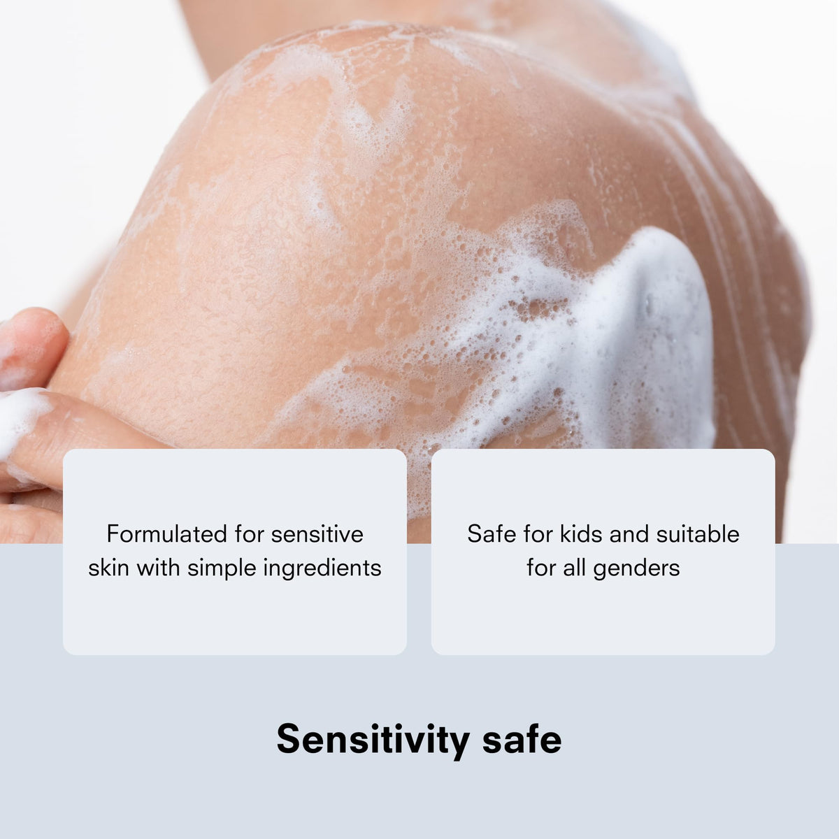 Public Goods shampoo bottle label closeup highlighting natural ingredients