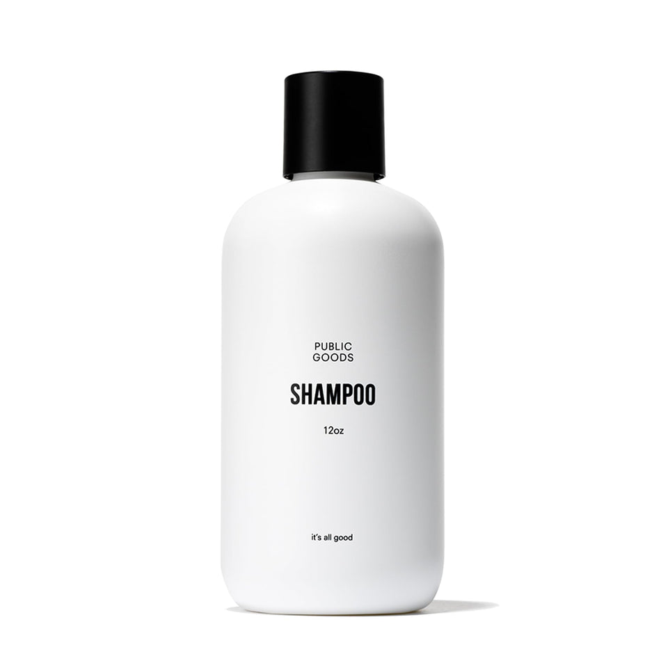 Public Goods front bottle view showing clean minimal packaging and gentle formula benefit