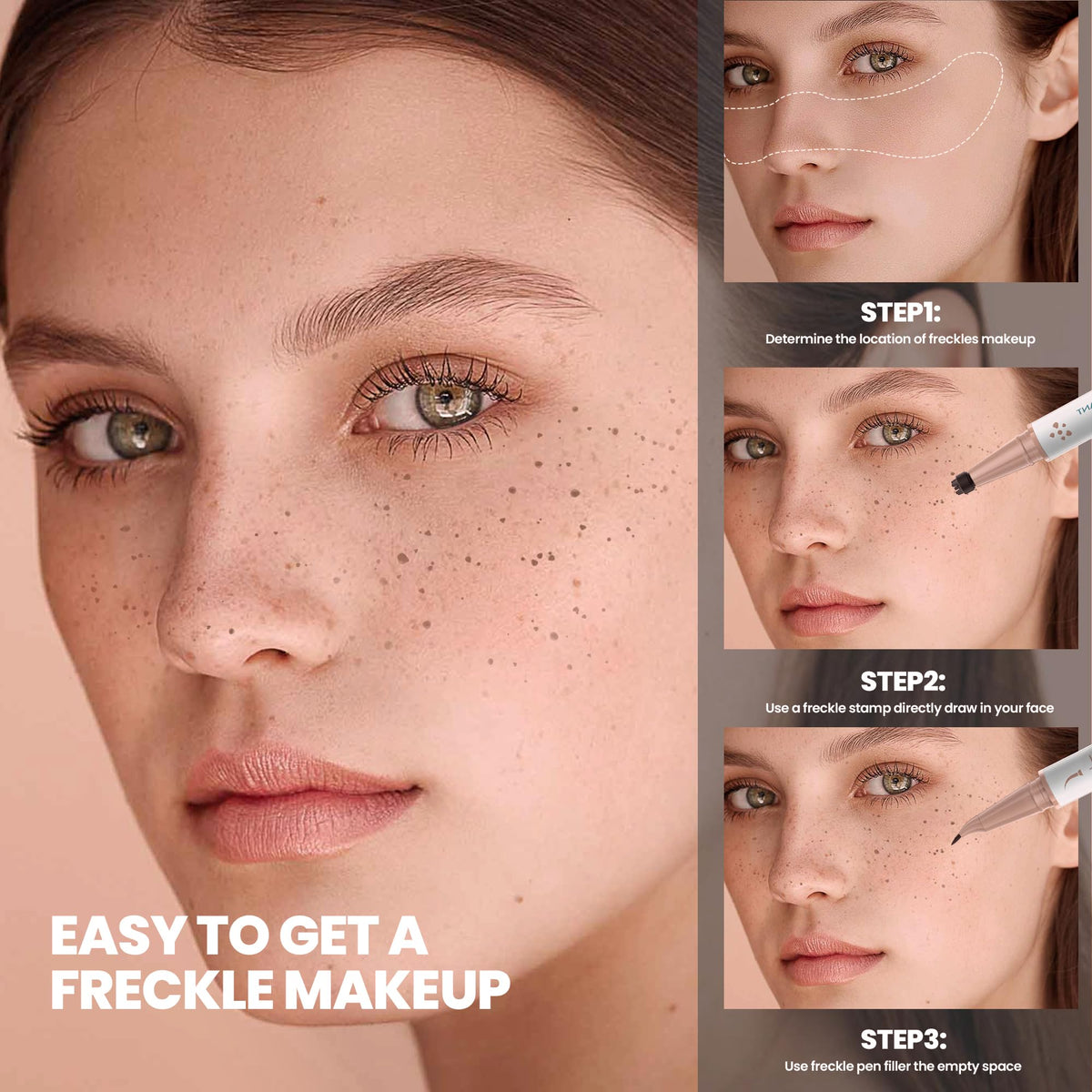 Pudaier stamp end making clustered freckle pattern quickly and evenly