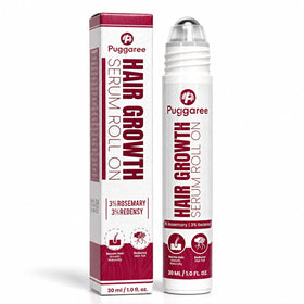 Puggaree roll-on front packaging showing bottle and label, clear benefit of precise dosing