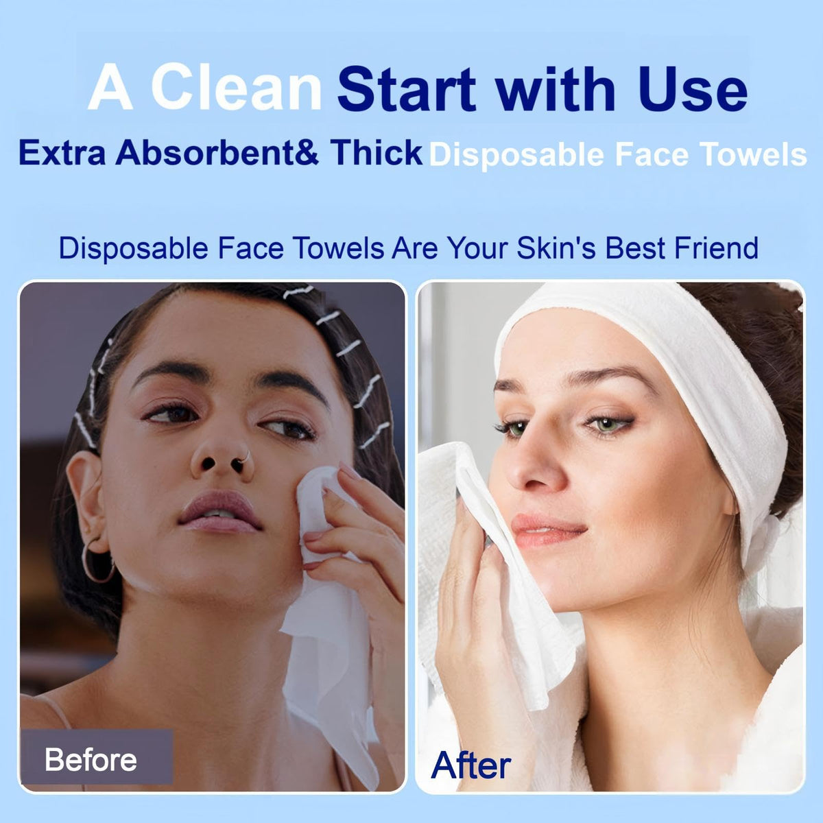 PUHPIG towel wet during use absorbing makeup and water effectively