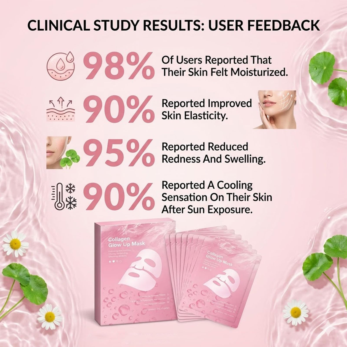 Puisa bedside lifestyle shot showing rested glowing skin benefit