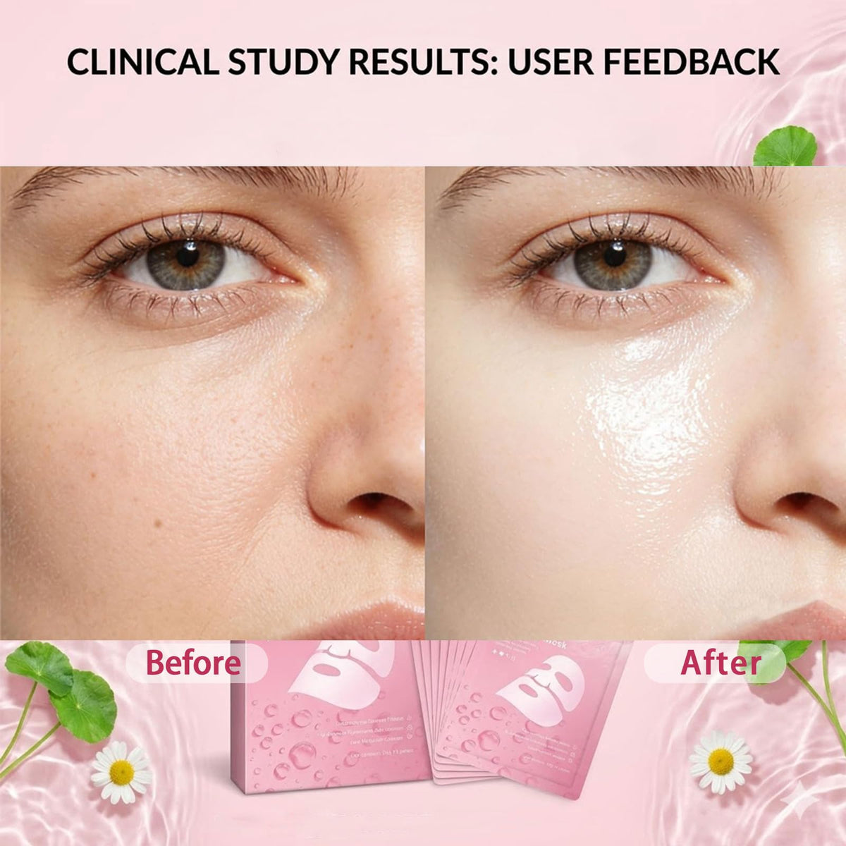 Puisa mask edge contour close-up showing no-slip adhesive fit benefit