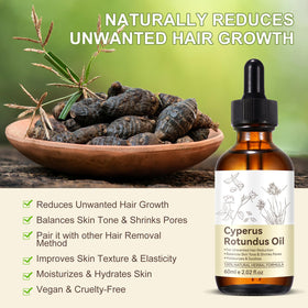 PULLING OIL pouring oil onto skin after hair removal to soothe and moisturize