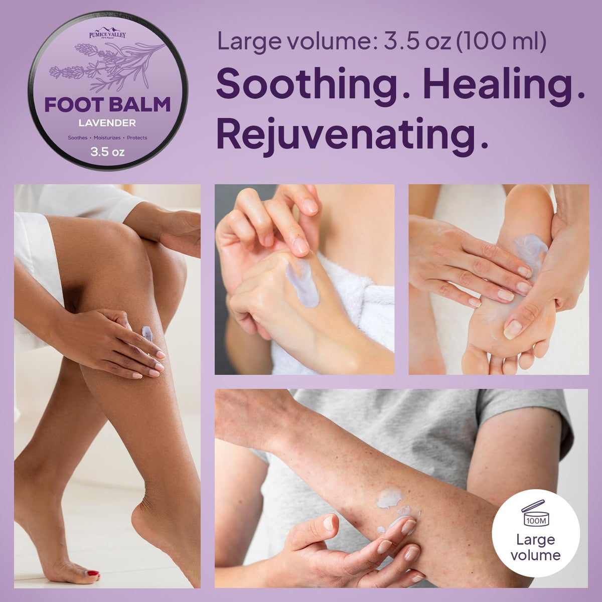 Before and after feet image with Pumice Valley showing smoother heels