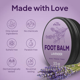 Pumice Valley open jar revealing thick lavender balm texture for deep hydration