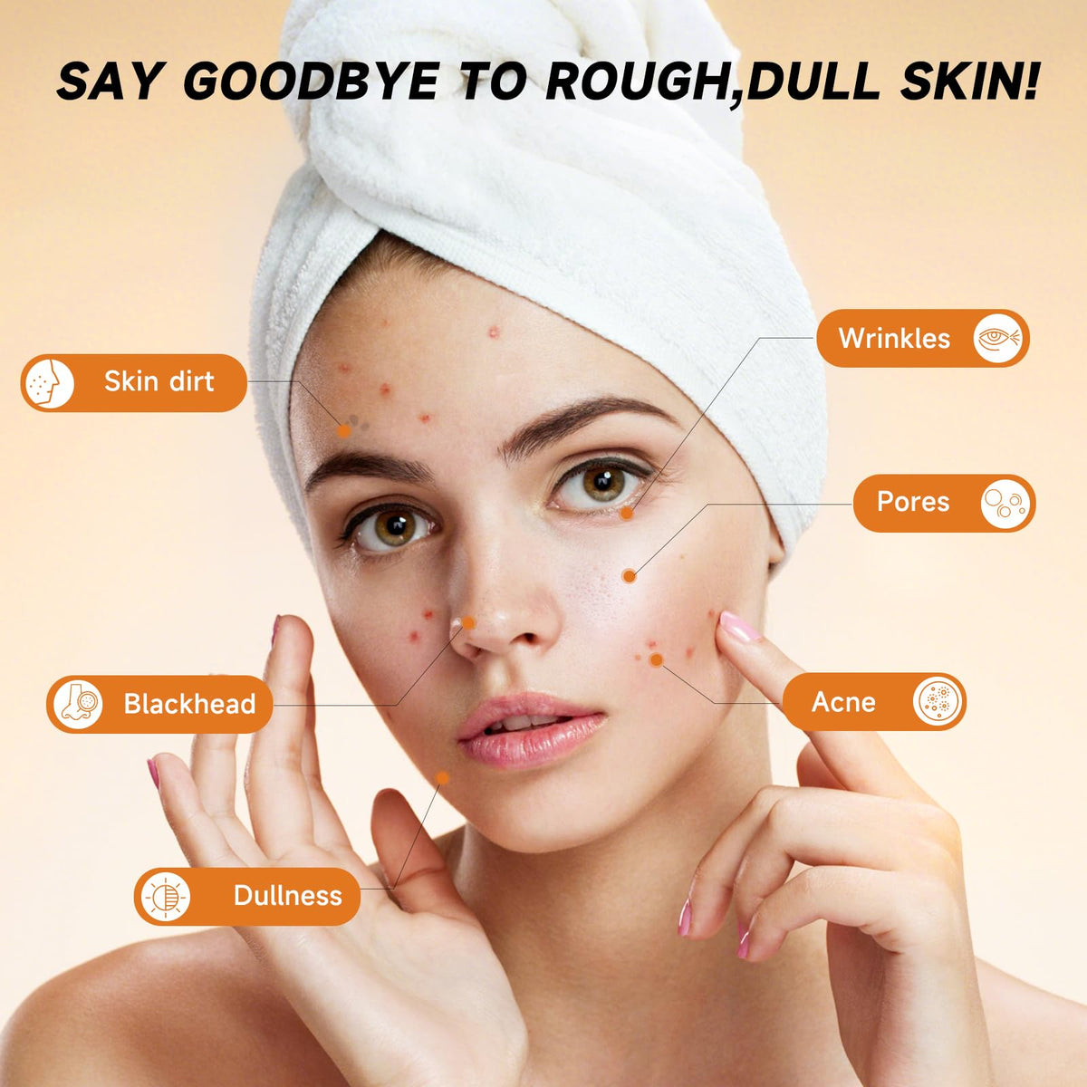 Pumkot single pad soaked in solution highlighting kojic acid and turmeric infusion