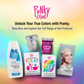 Punky Bluemania on bathroom shelf staged lifestyle shot showing simple integration into routine