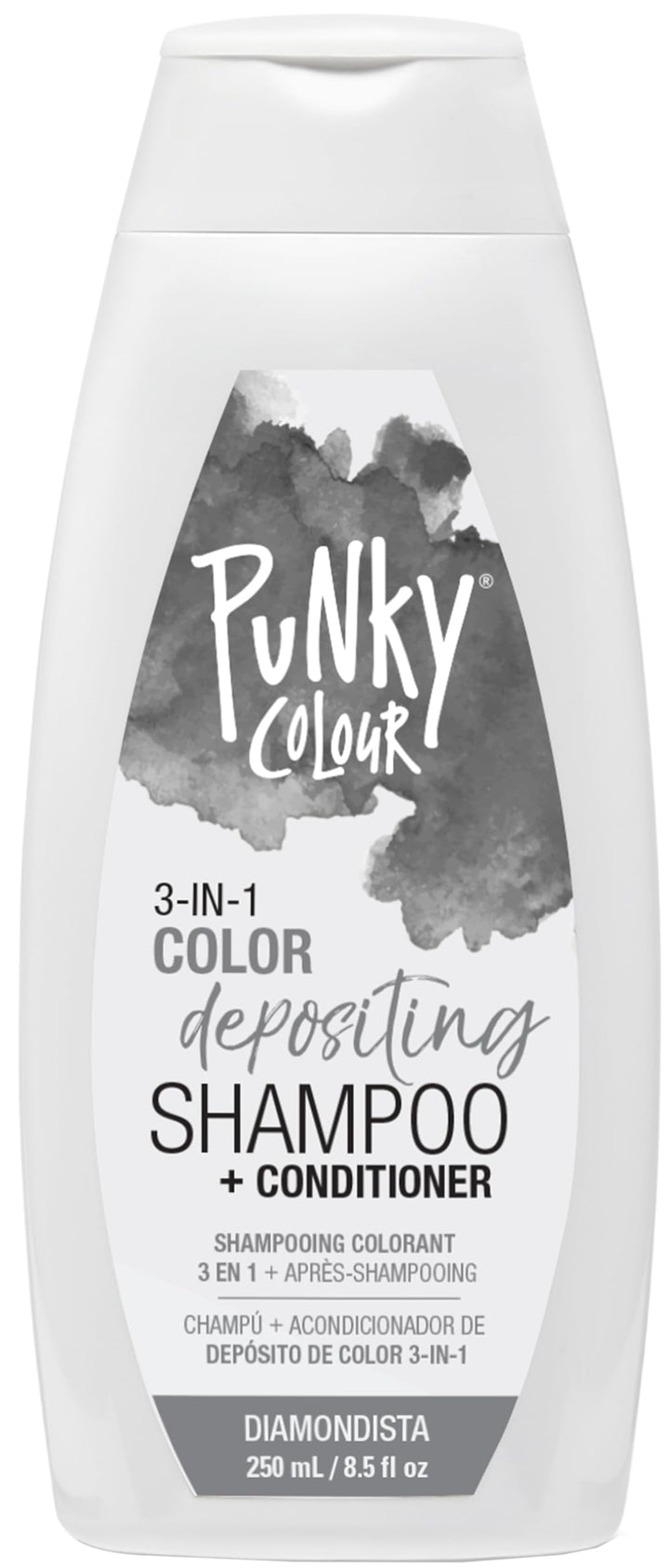 Punky Diamondista front bottle showing size and cooling silver tone benefit