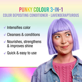Punky creamy purple conditioner texture close-up for vivid color payoff