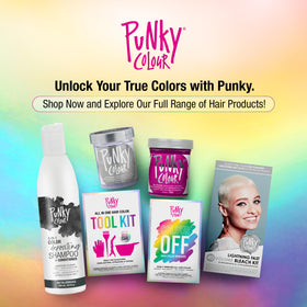 Punky Metaluminous bottle on bathroom shelf suggesting easy at-home maintenance