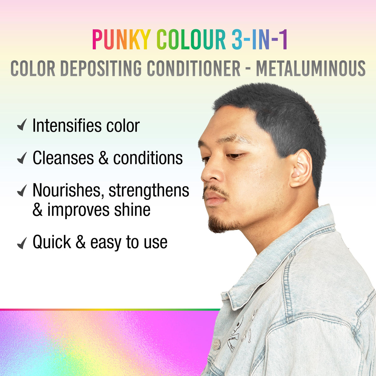 Punky Metaluminous creamy texture pouring to show pigment and conditioning
