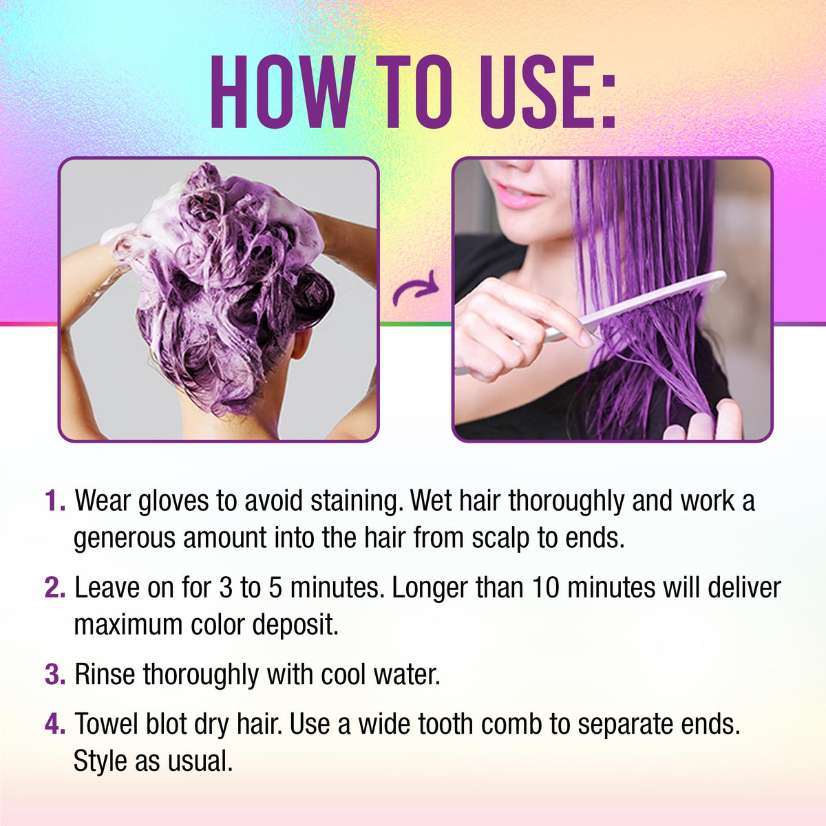 Punky Purpledacious before and after photo showing brighter, refreshed purple tones